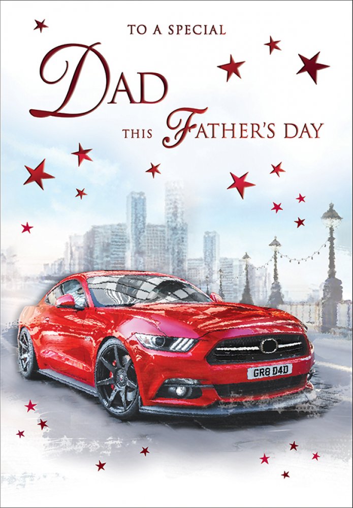 Dad Father’s Day card- red sports car