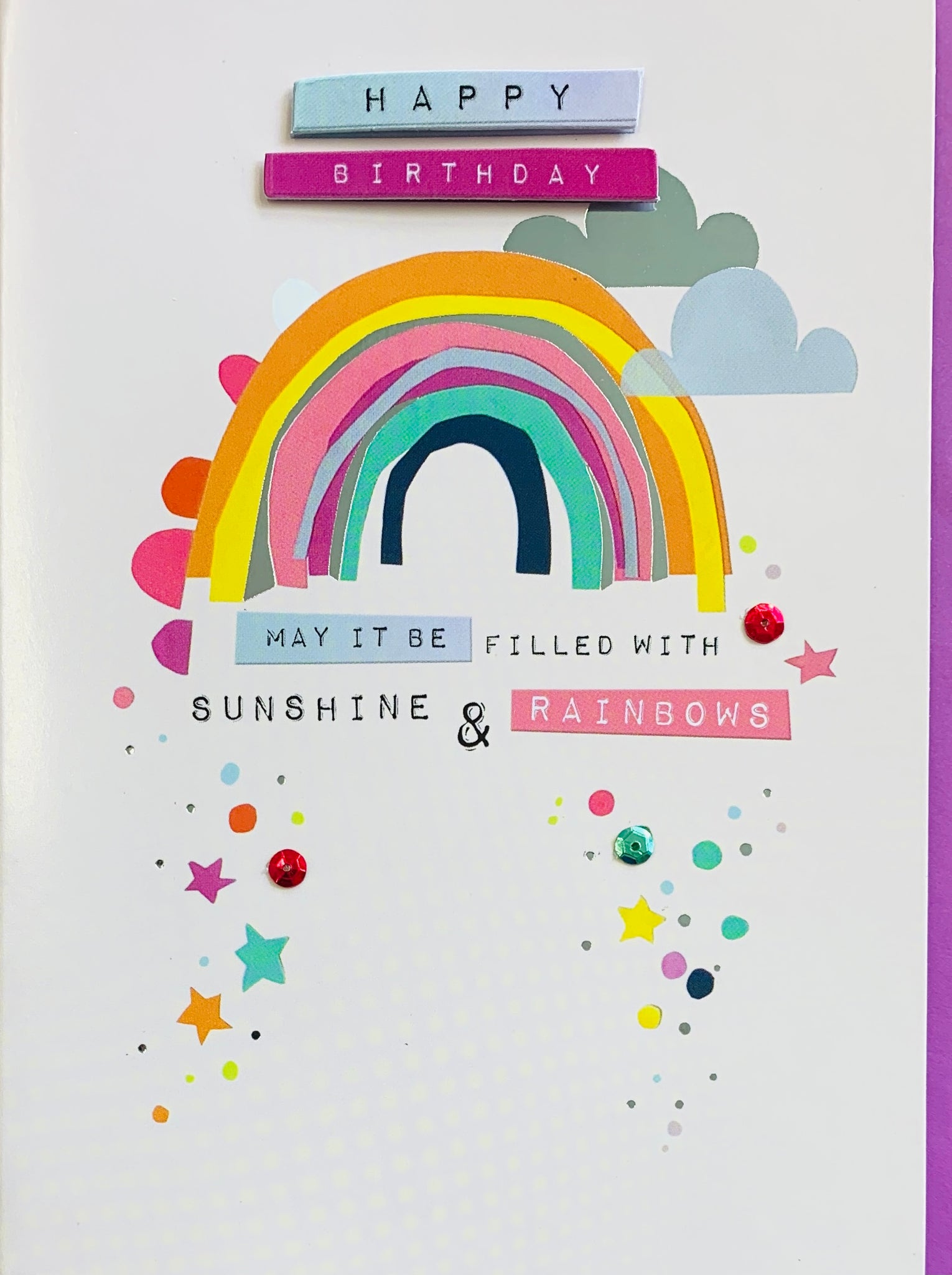 Birthday card for her rainbow