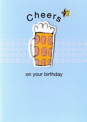 Birthday card for him - birthday beer