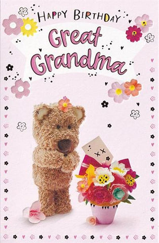 Great Grandma birthday card - cute bear