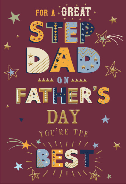 Step dad Father’s Day card- modern stars