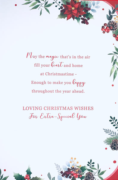 Friend Christmas card - Christmas flowers