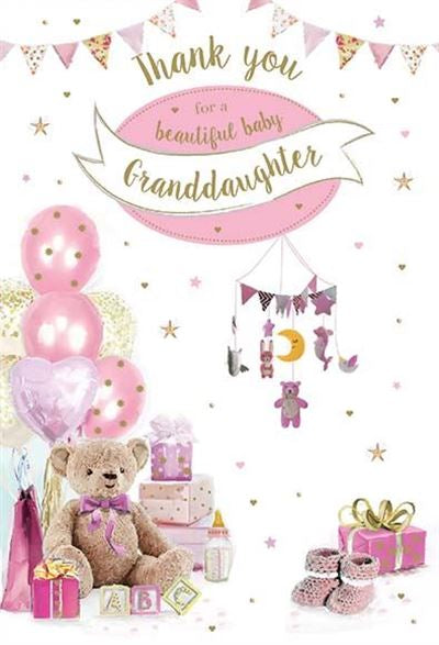 Thank you for our new granddaughter card- cute bear