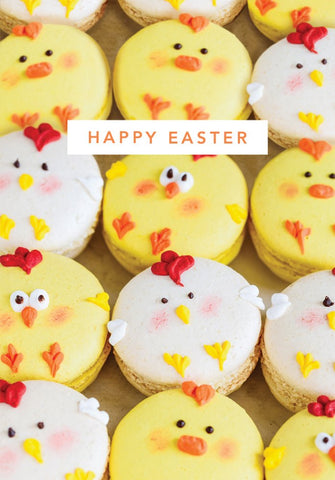 Easter card cute chick cakes