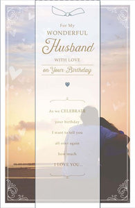 Husband birthday card - luxury