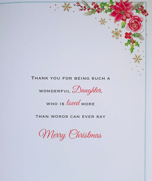 Daughter Christmas card - sentimental verse