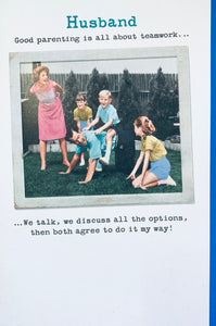 Husband Father’s Day card- funny old photograph
