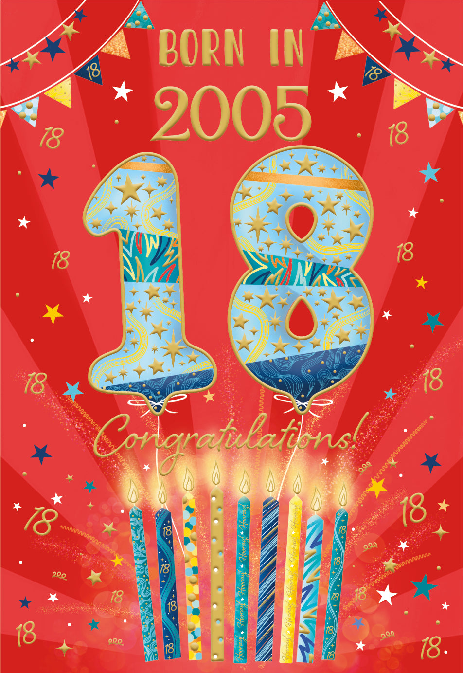 18th birthday card - born in 2005