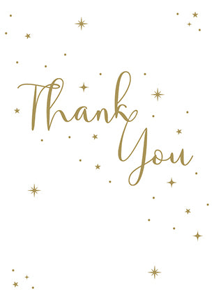 Pack of 6 thank you cards