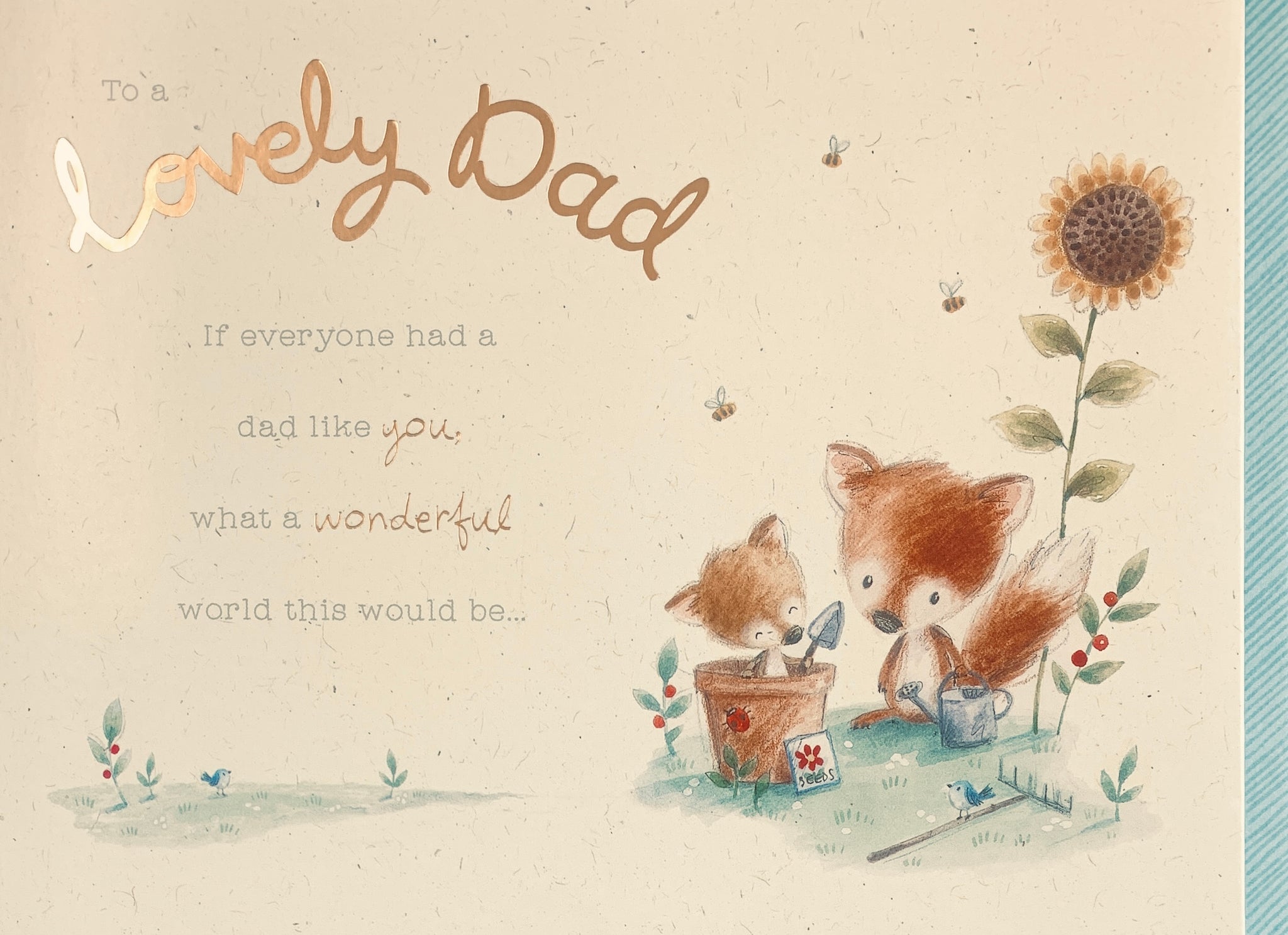 Dad Father’s Day card- cute foxes