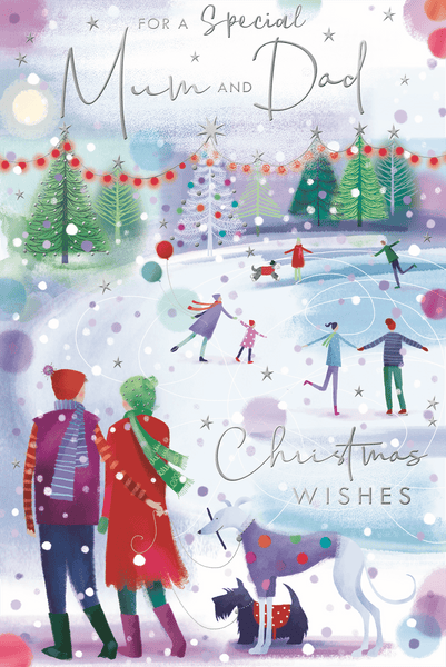 Mum and Dad Christmas card - winter scene