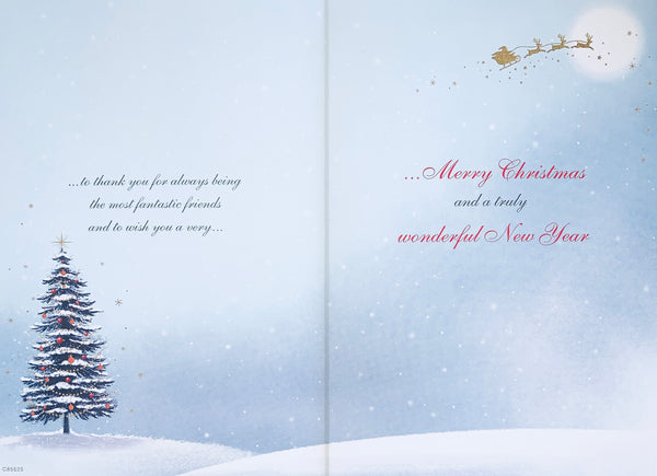 Friends Christmas card- Xmas tree