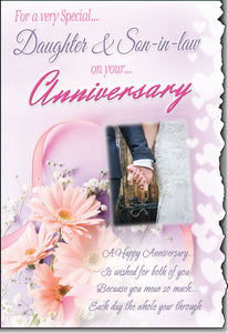 Daughter and Son in law wedding anniversary card- sentimental verse