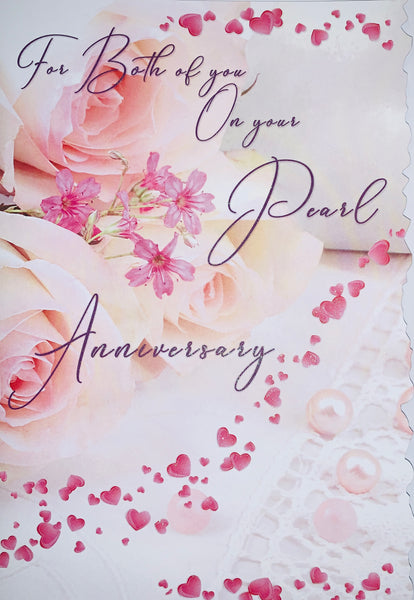 Pearl anniversary card - long verse