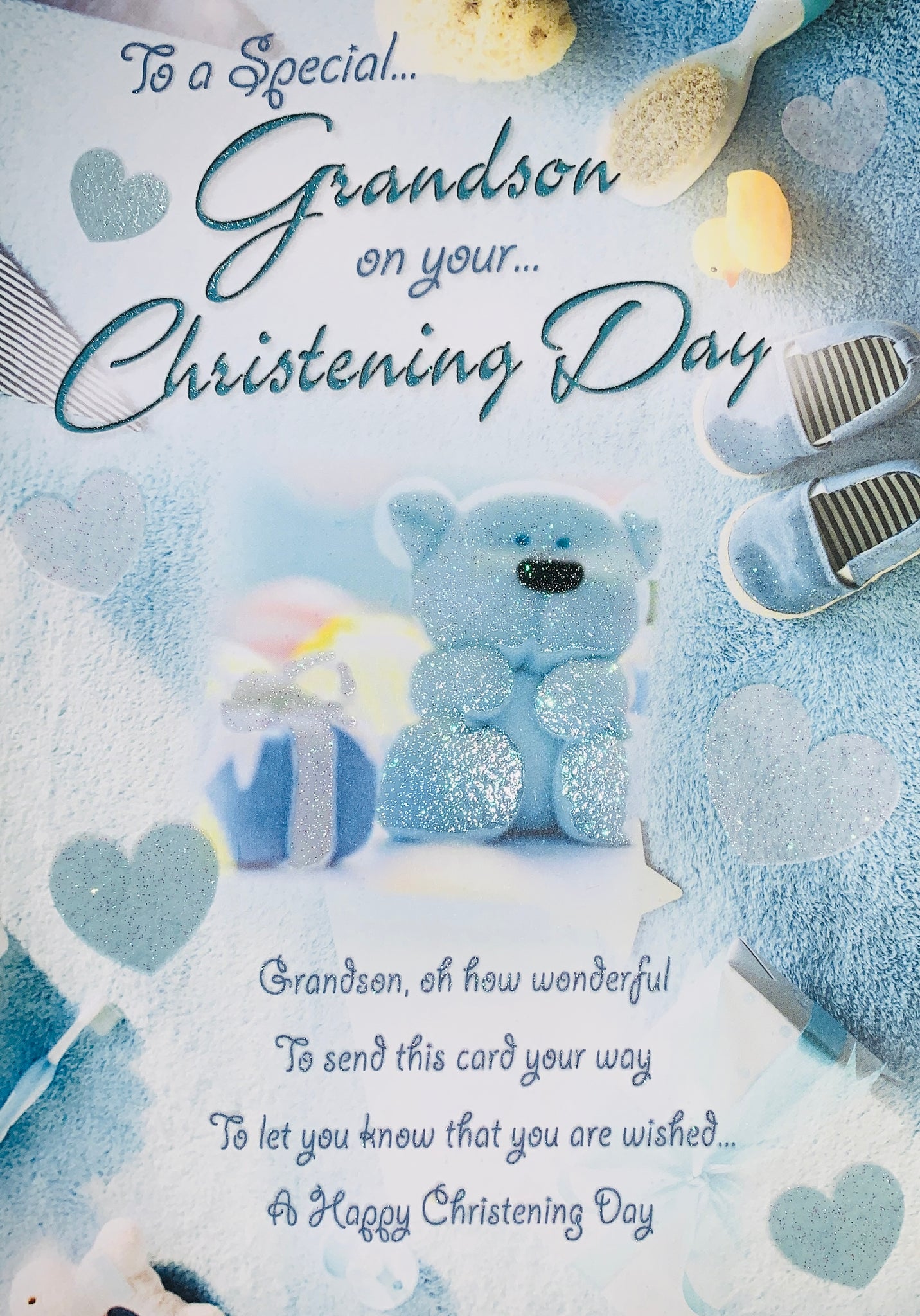 Grandson christening card