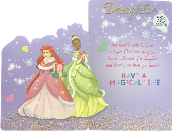 Daughter Christmas card - Disney Princesses