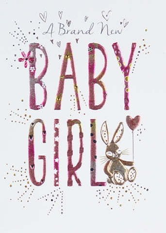Baby girl birth congratulations card