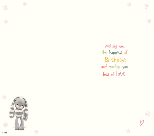 Grandma birthday card- cute Hun bun rabbit