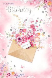 General birthday card for her- flowers