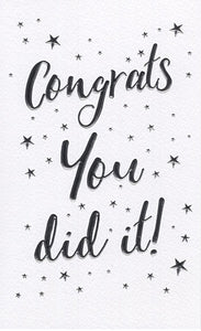 Congratulations card - you did it