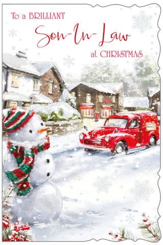 Son-in-law Christmas card -winter scene