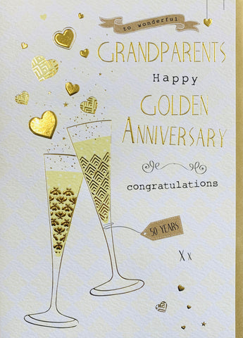 Grandparents golden wedding anniversary card