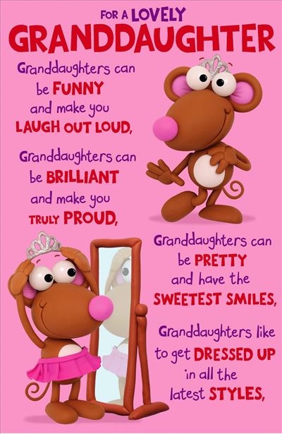 Granddaughter birthday card- amazing Granddaughter