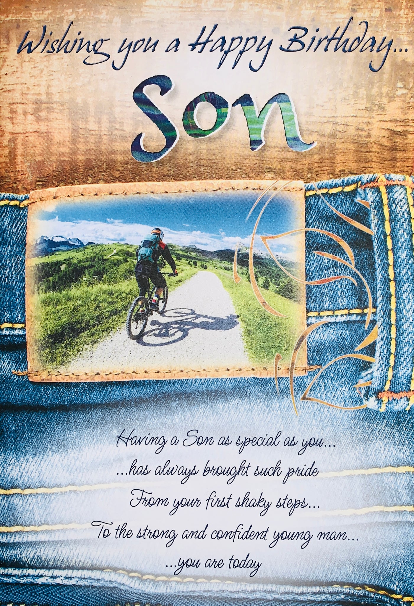 happy birthday mountainbike Son birthday card