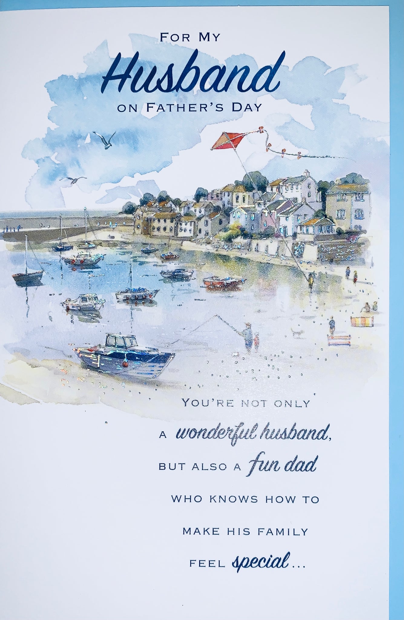 Husband Father’s Day card-seaside design