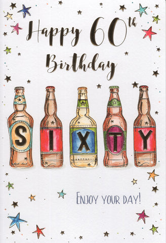 60th birthday card- birthday beers