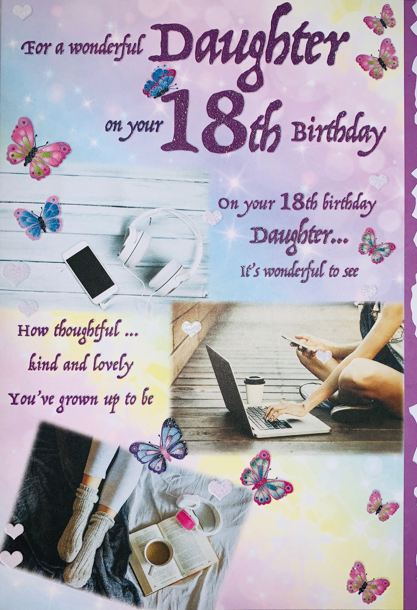 Daughter 18th birthday card sentimental verse
