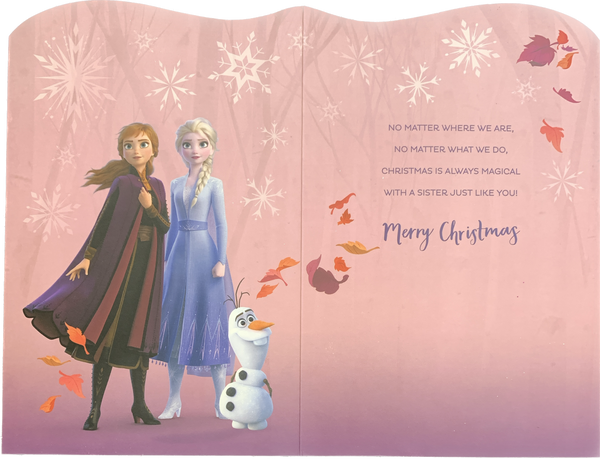 Sister Christmas card - Disney Frozen