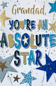 Grandad Father’s Day card- you’re a star