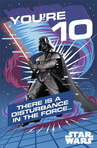 Age 10 birthday card - Star Wars- Darth Vader