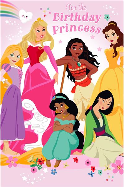 Disney Princesses birthday card