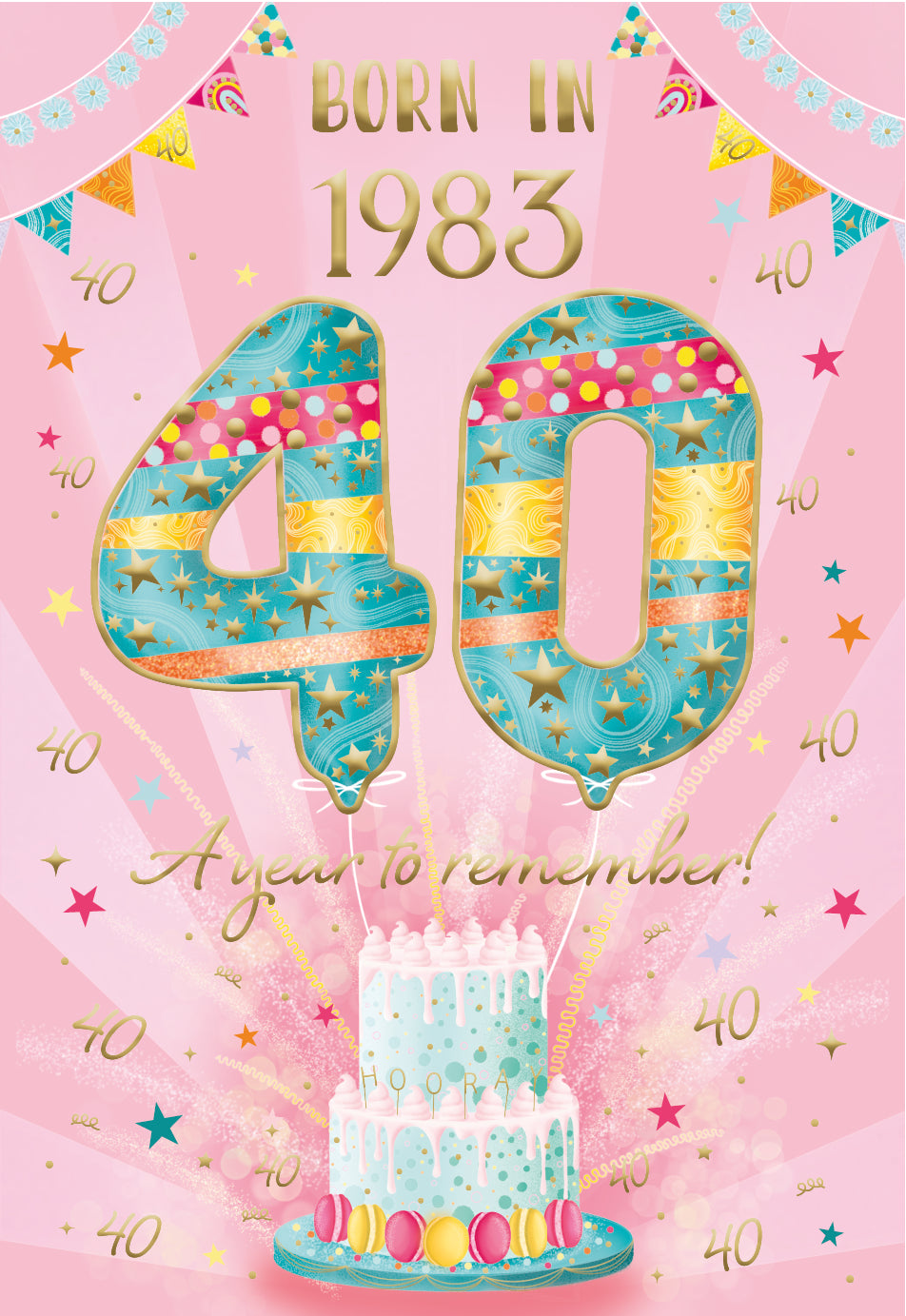 40th birthday card- born in 1983