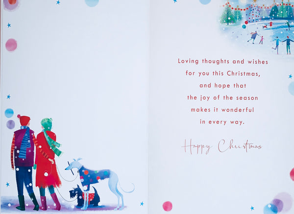 Mum and Dad Christmas card - winter scene