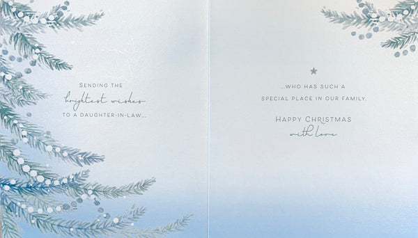 Daughter-in-law Christmas card- Christmas tree sparkles