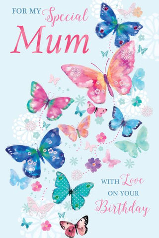 Mum birthday card - butterflies