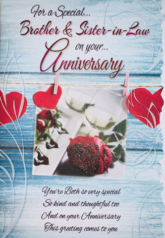 Brother and Sister-in-law anniversary card - long verse