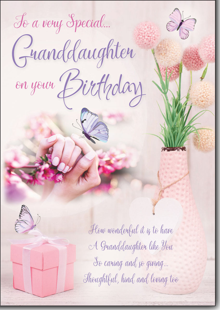 Granddaughter birthday card. - sentimental verse