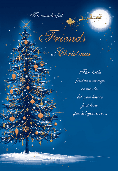Friends Christmas card- Xmas tree