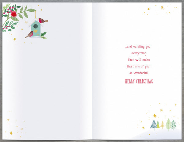 Sister and Husband/ Wife/ Partner Christmas card - customisable card