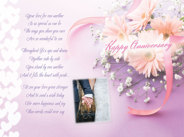 Daughter and Son in law wedding anniversary card- sentimental verse