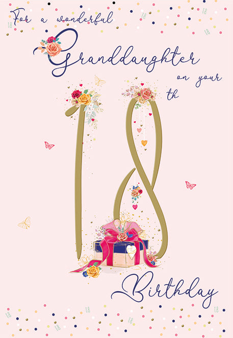 18th Birthday Granddaughter Card Great Granddaughter Age 18 Card