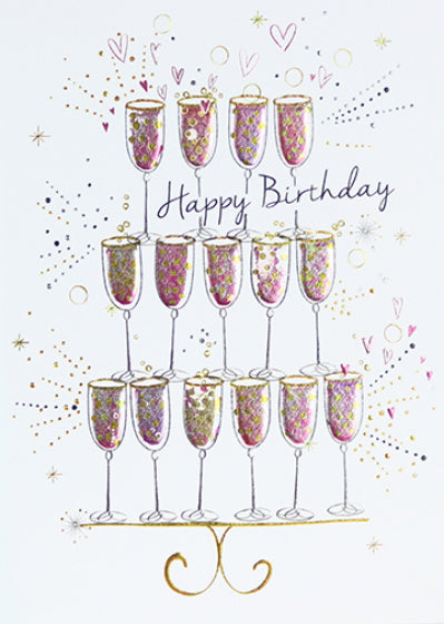 General birthday card for her- birthday Prosecco