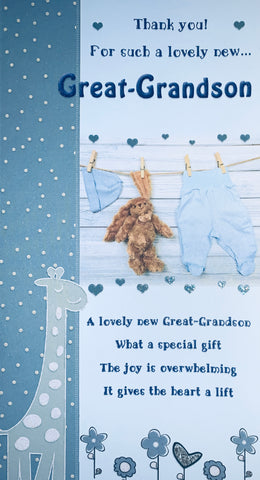 Thank you for birth of Great-Grandson card