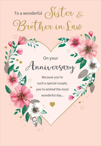 Sister and Brother-in-law anniversary card