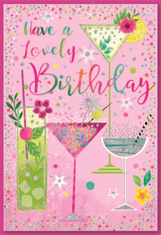 General birthday card for her - birthday cocktails