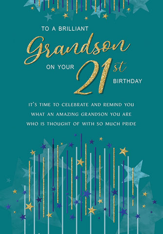 Grandson 21st birthday card